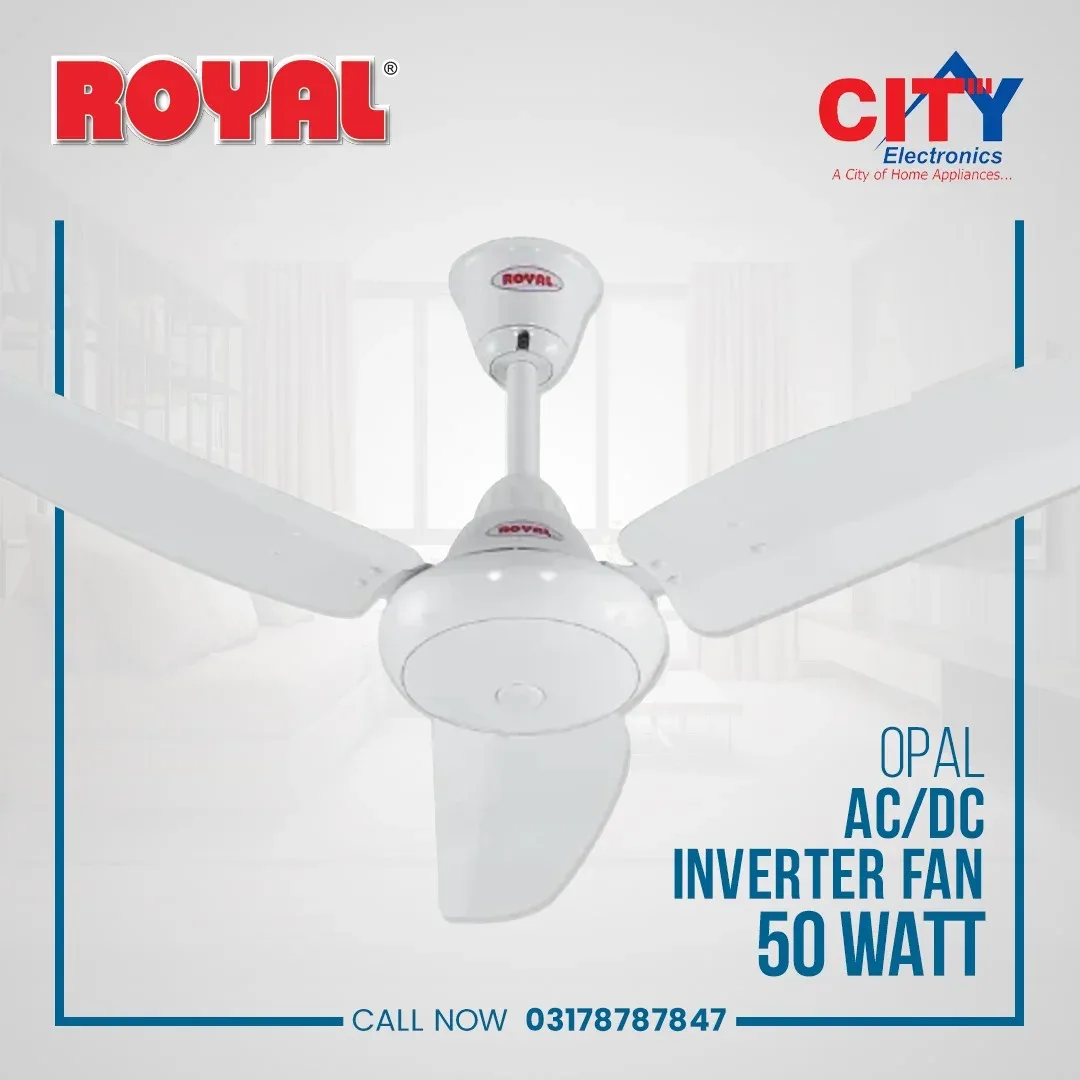 Royal AC/DC Inverter Fan 50 Watts – Model – OPAL