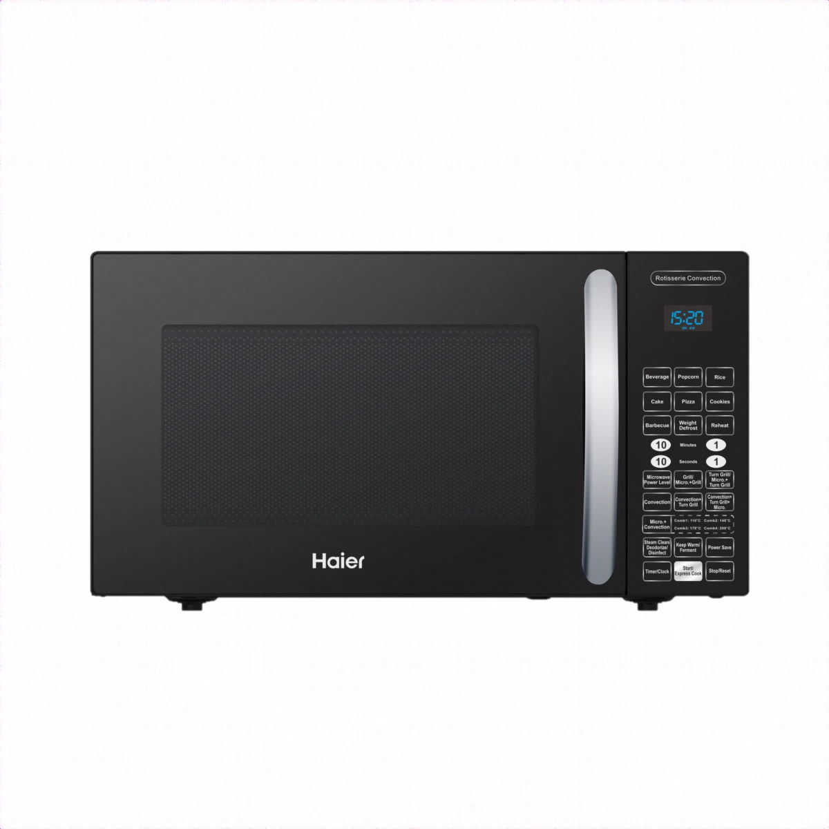 Haier HGL-30100 30L Digital 4-in-1 Microwave Oven with Convection, Grill & Rotisserie (Baking, Steam Clean)
