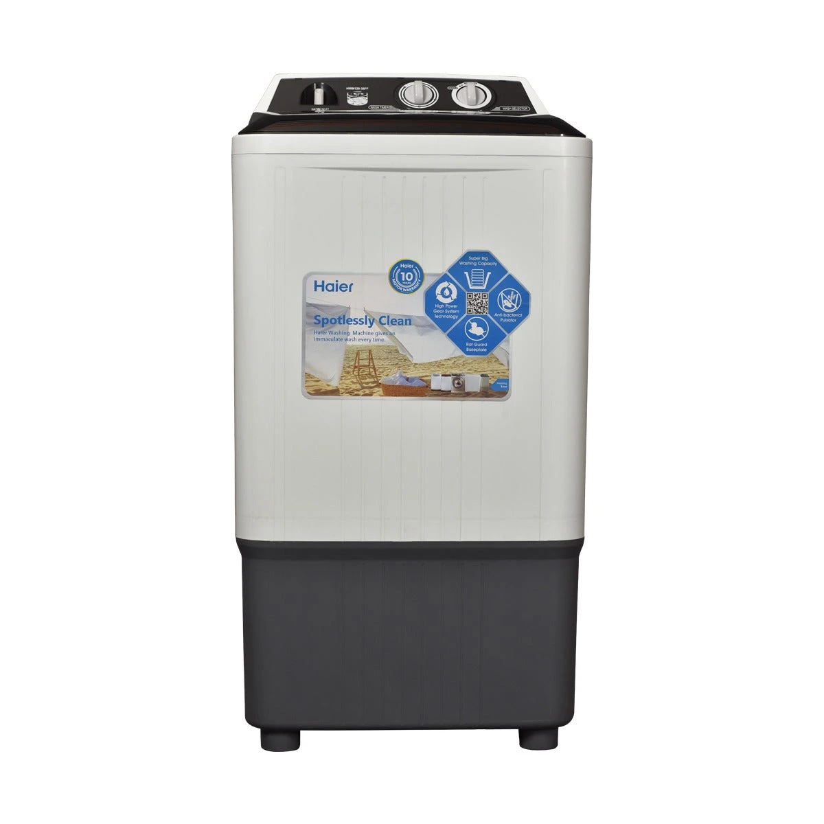 Haier HWM 120-35FF 12kg Single Tub Top Load Washing Machine (Milk White)